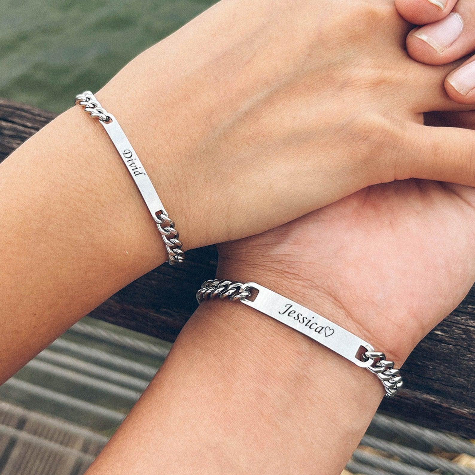 Couple Name Initials Matching Bracelets for Couples – Loforay