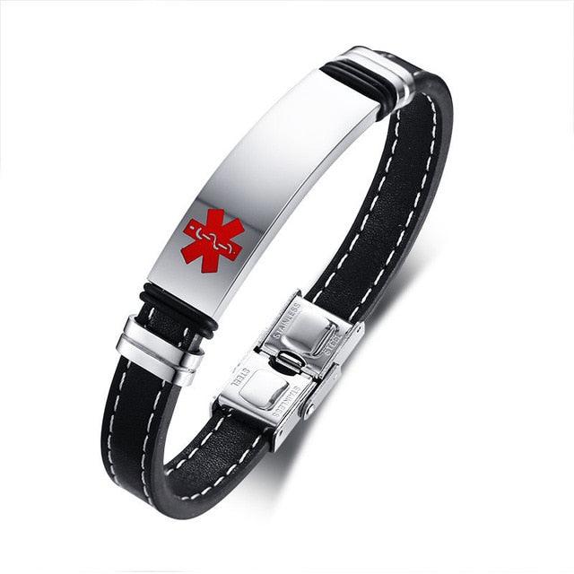 Personalised Medical Alert ID Bracelet-Medical ID Bracelet-Auswara