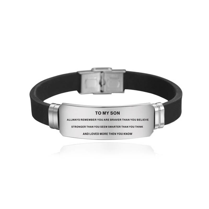 Personalised Silicone Bracelet with Engravable Bar-Personalised Bracelet-Auswara