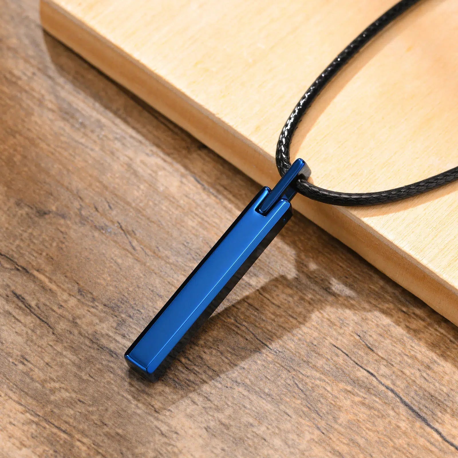 Personalised Vertical Bar Men Necklace-Personalised Necklace-Auswara