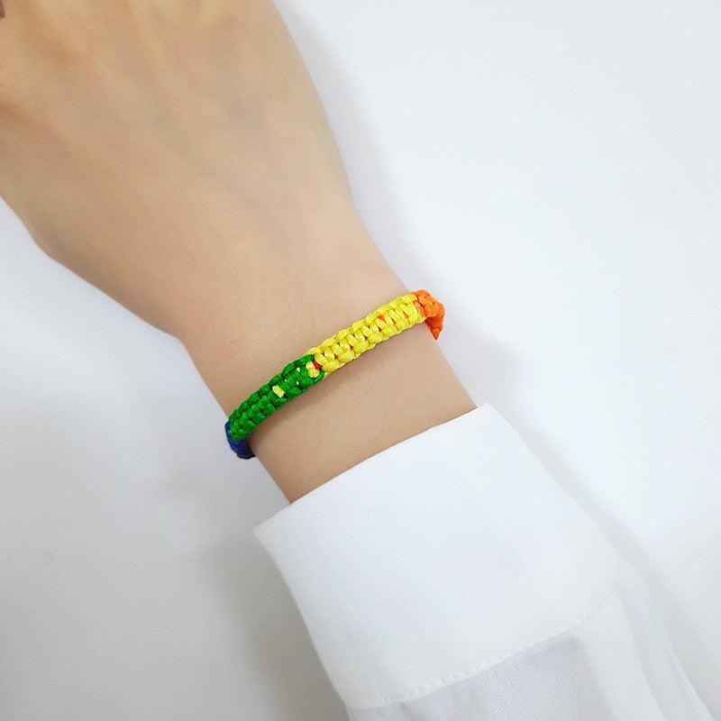 Pride Adjustable Rope Bracelet-LGBT Bracelet-Auswara