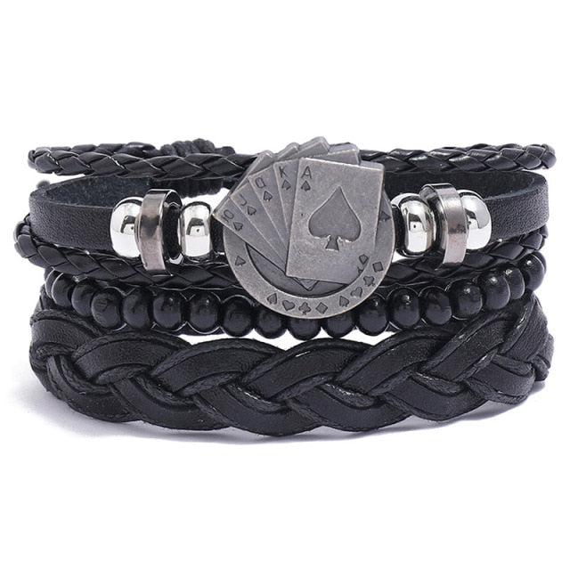 Punk leather outlet bracelets