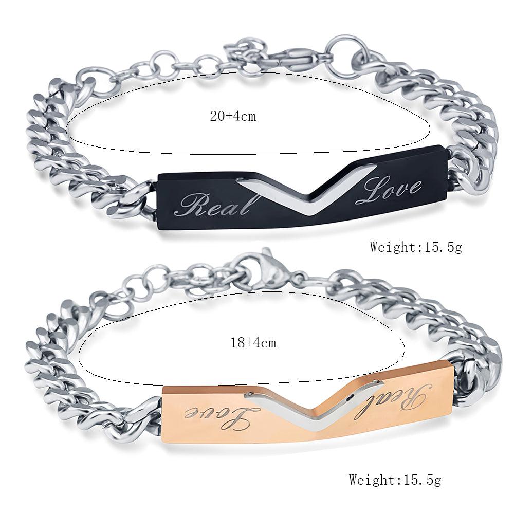 Real Love Couple Bracelets-Couple Bracelet-Auswara