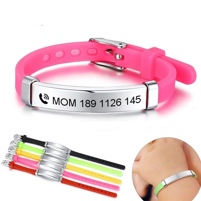 Silicone id deals bracelet