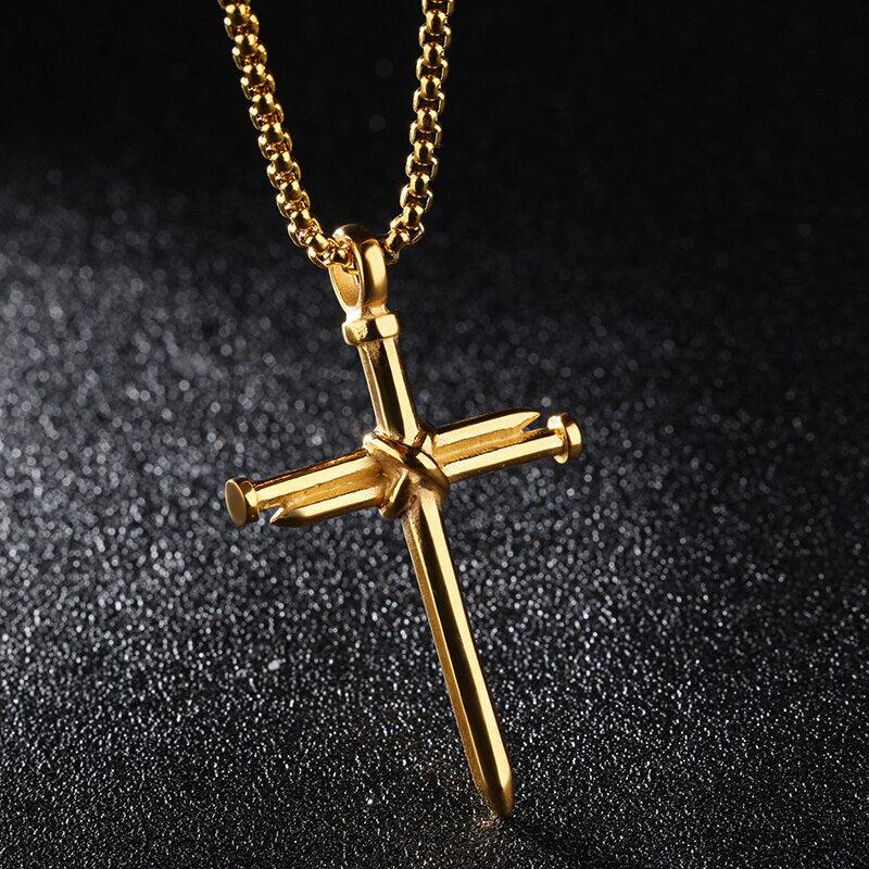 Gold chain deals with jesus cross