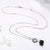 Sterling Silver Black Pearl with CZ Circular Pendant Necklace-Women Necklace-Auswara