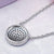 Sterling Silver Round Evil Eye Cubic Zirconia Necklace-Evil Eye Necklace-Auswara