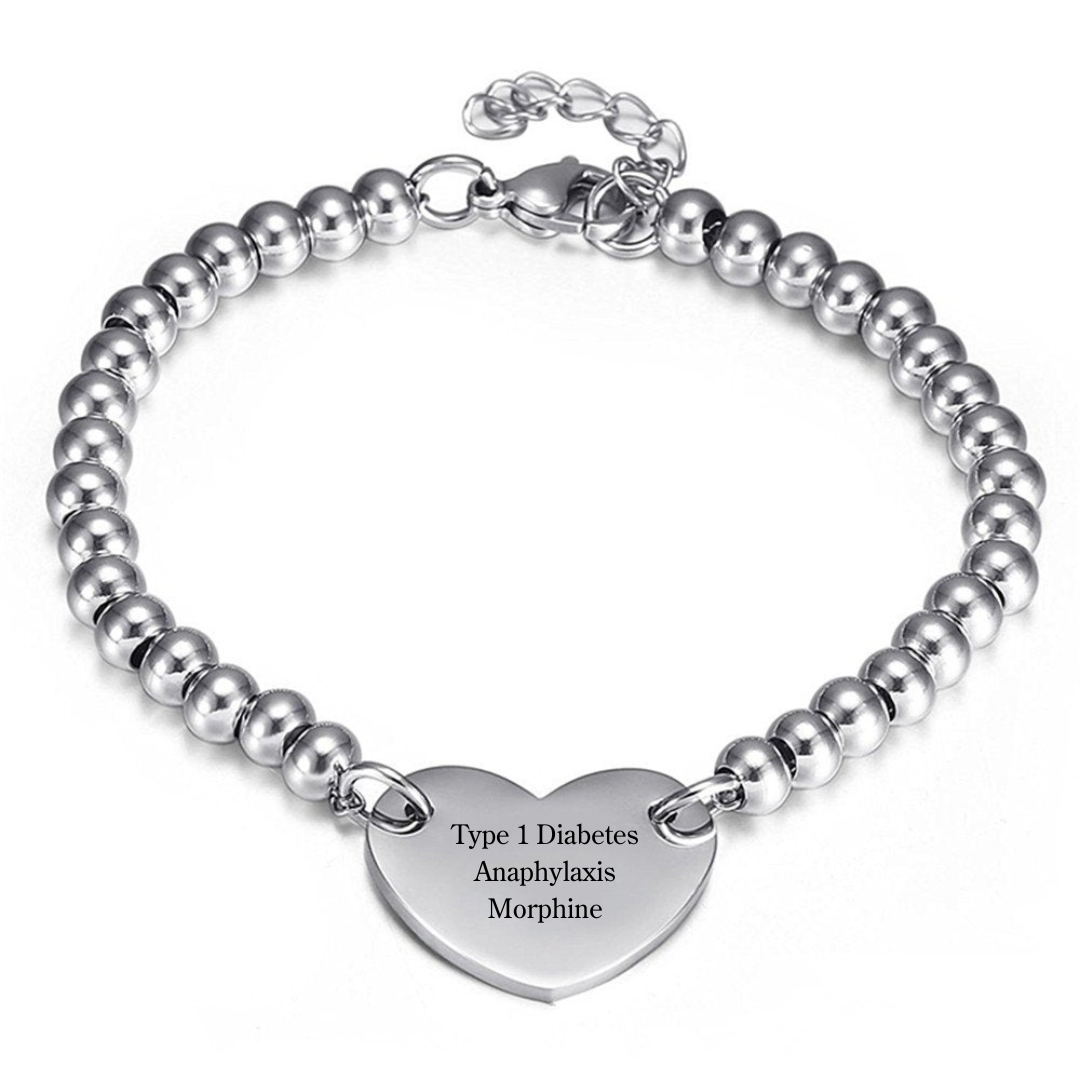 BeadHeart Medical ID Bracelet