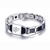 Silver & Black Personalised Steel Bracelet