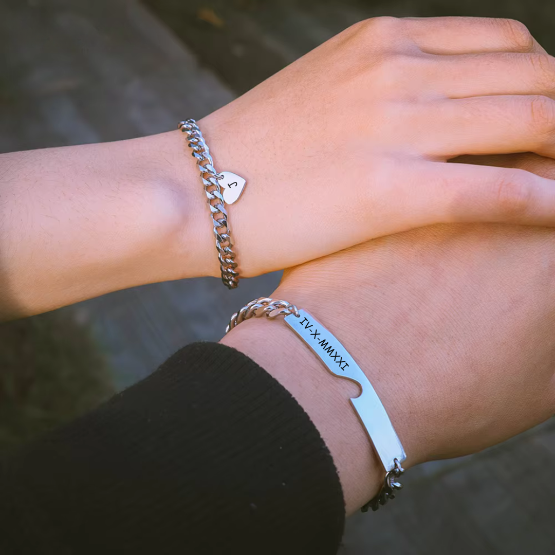 Unity Hearts Couple Bracelet Set