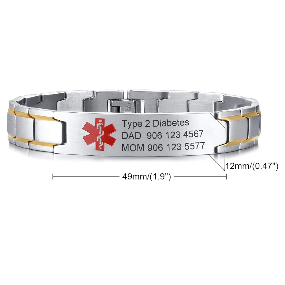 VitalLink Luxe Medical Alert Bracelet-Medical ID Bracelet-Auswara