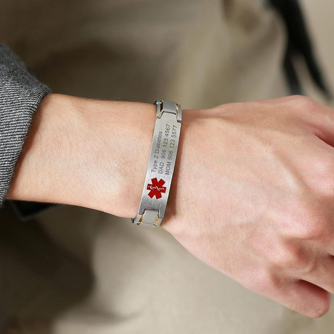 VitalLink Luxe Medical Alert Bracelet-Medical ID Bracelet-Auswara