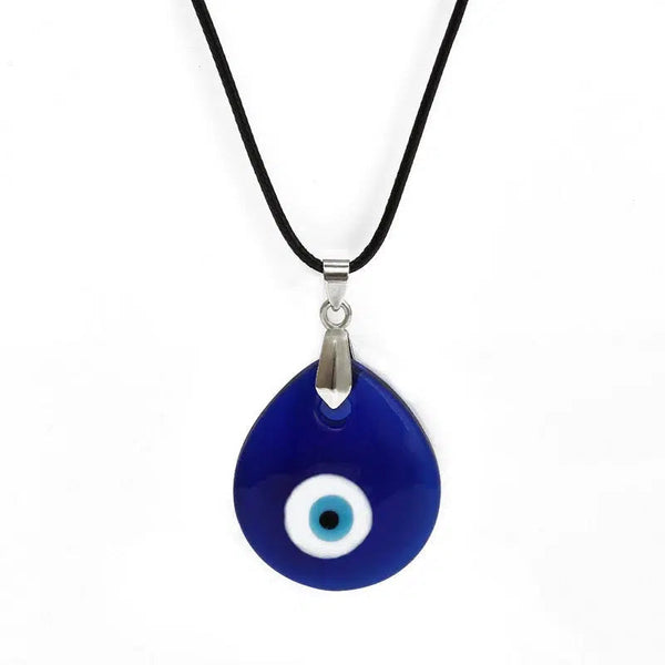 Waxed Rope Evil Eye Necklace - Auswara