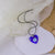 Waxed Rope Heart Shaped Evil Eye Pendant Necklace-Evil Eye Necklace-Auswara