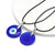 Waxed Rope Round Evil Eye Pendant Necklace-Evil Eye Necklace-Auswara