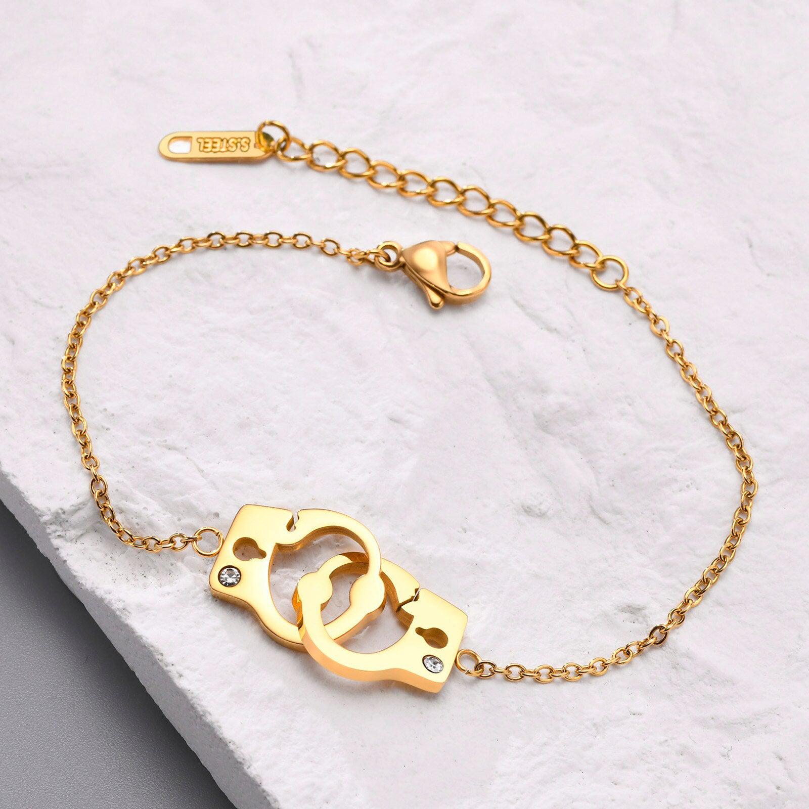 Women’s Partner in Crime Chain Bracelet-Women Bracelets-Auswara