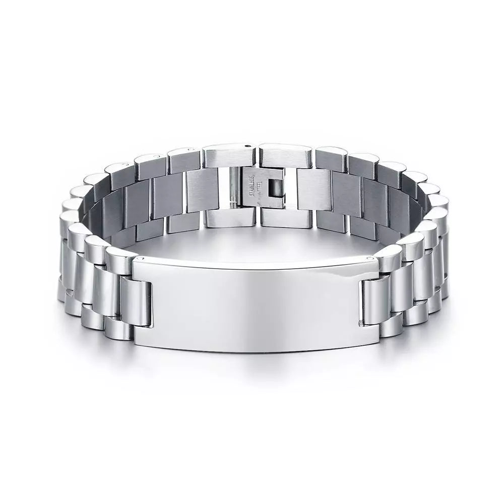 Eternal Elegance Personalised Men's Stainless Steel Bracelet