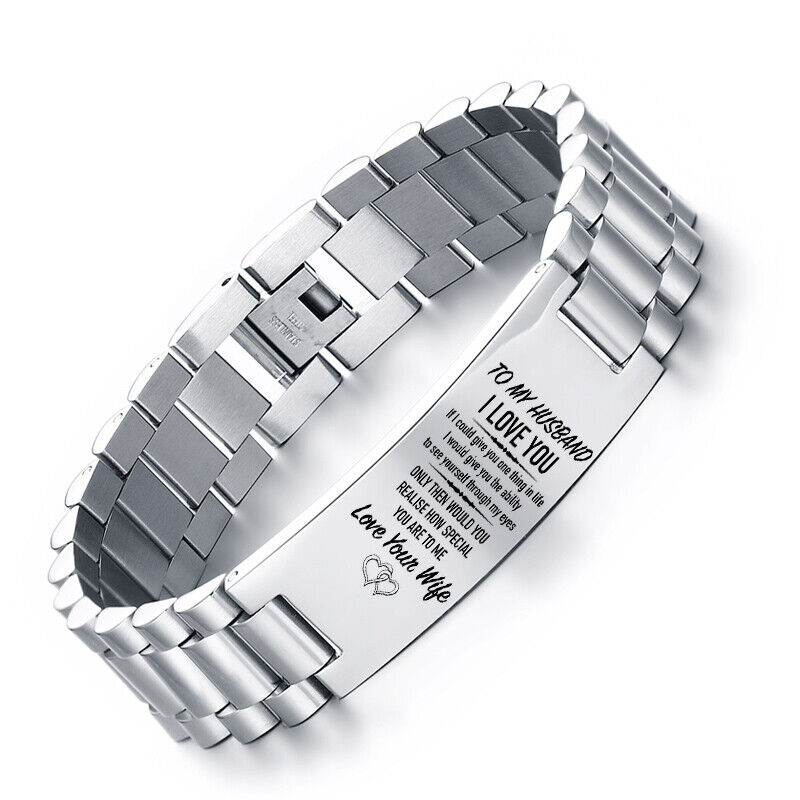 Eternal Elegance Personalised Men's Stainless Steel Bracelet